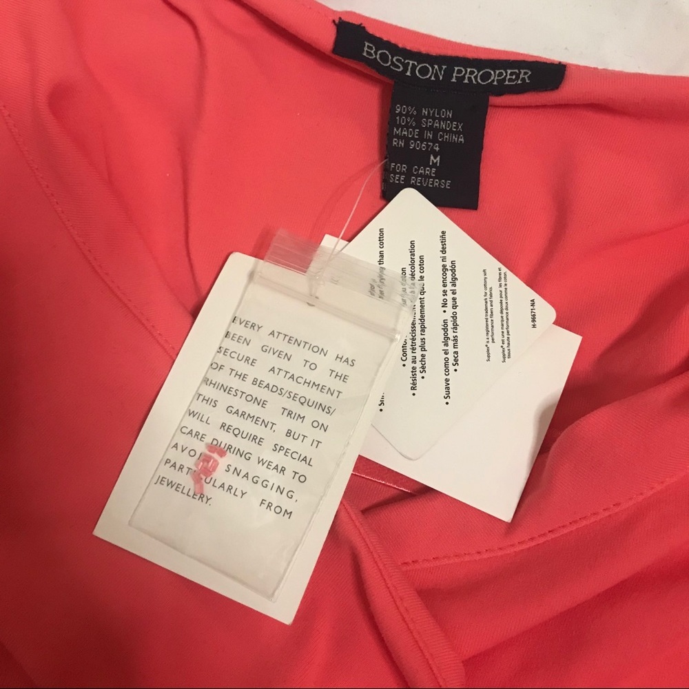 NWT Boston Proper Faux Wrap Dress - Picture 4 of 5